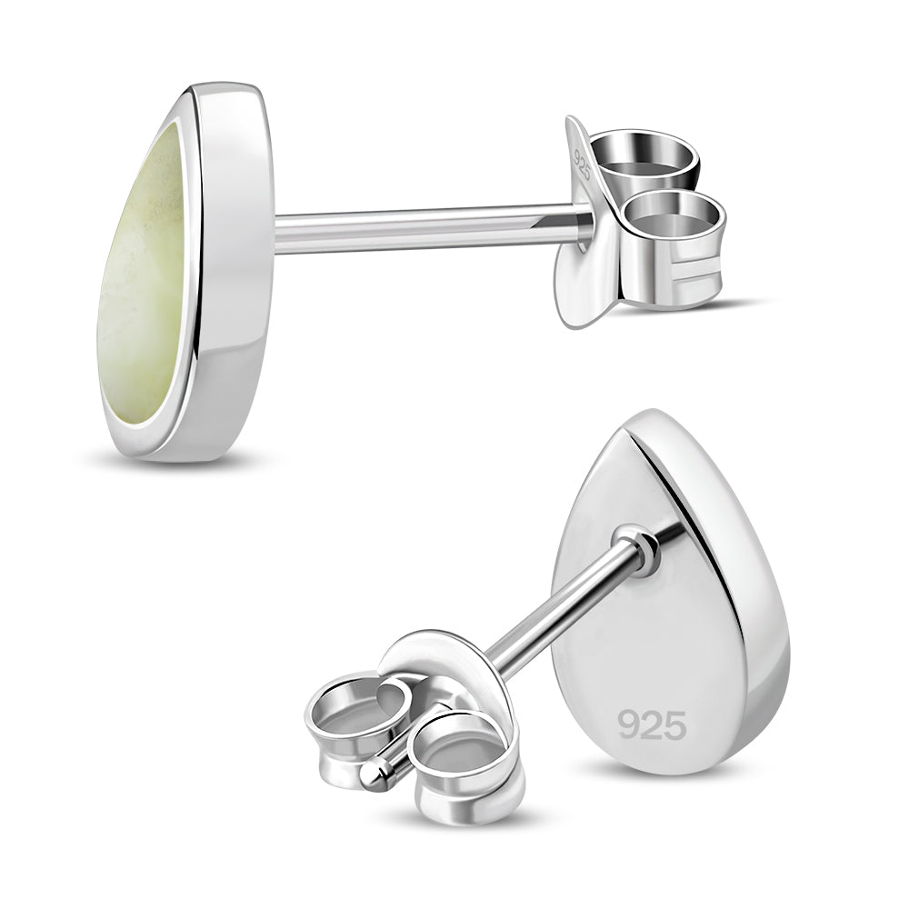 Scottish Marble Studs - Teardrop