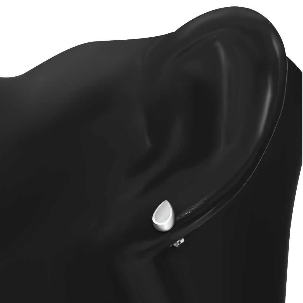 Contemporary Stone Studs - Small Teardrop with Mother of Pearl