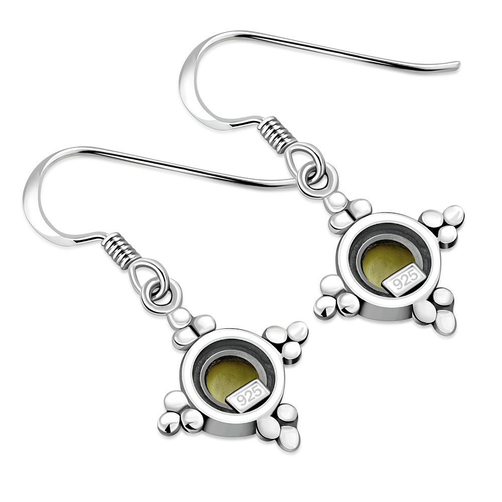 Scottish Marble Earrings- Vintage Four Dots