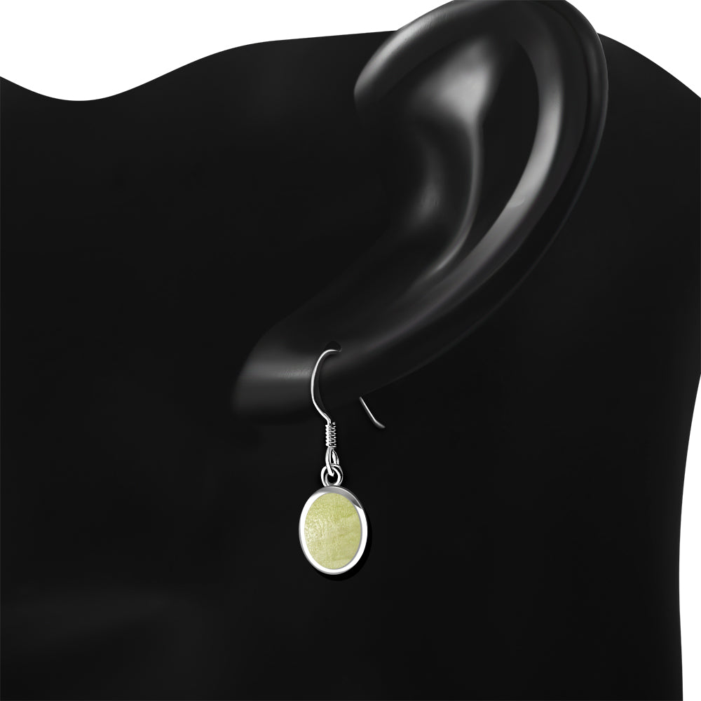 Contemporary Stone Earrings - Sleek Ovals with Scottish Marble