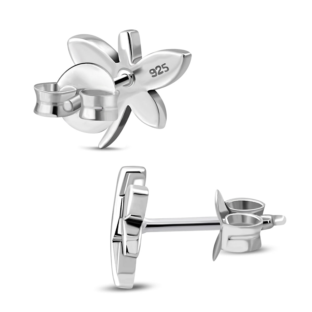 Contemporary Earrings- Butterfly Studs Mother of Pearl