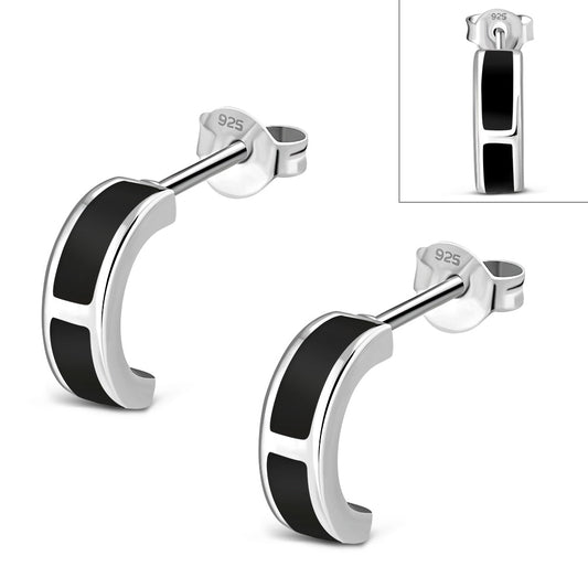 Stone Stud- Lunar Panels with Black Onyx