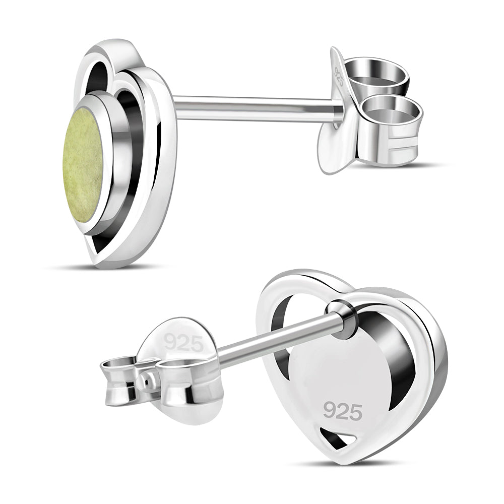 Scottish Marble Stud - Open heart frame