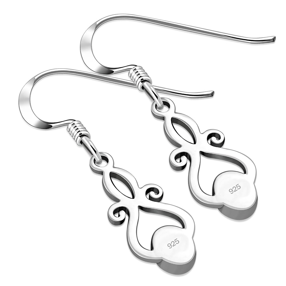 Scottish Marble Earrings - Budding Flower