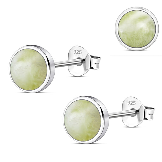 Contemporary Stud - Round Stud with Scottish Marble