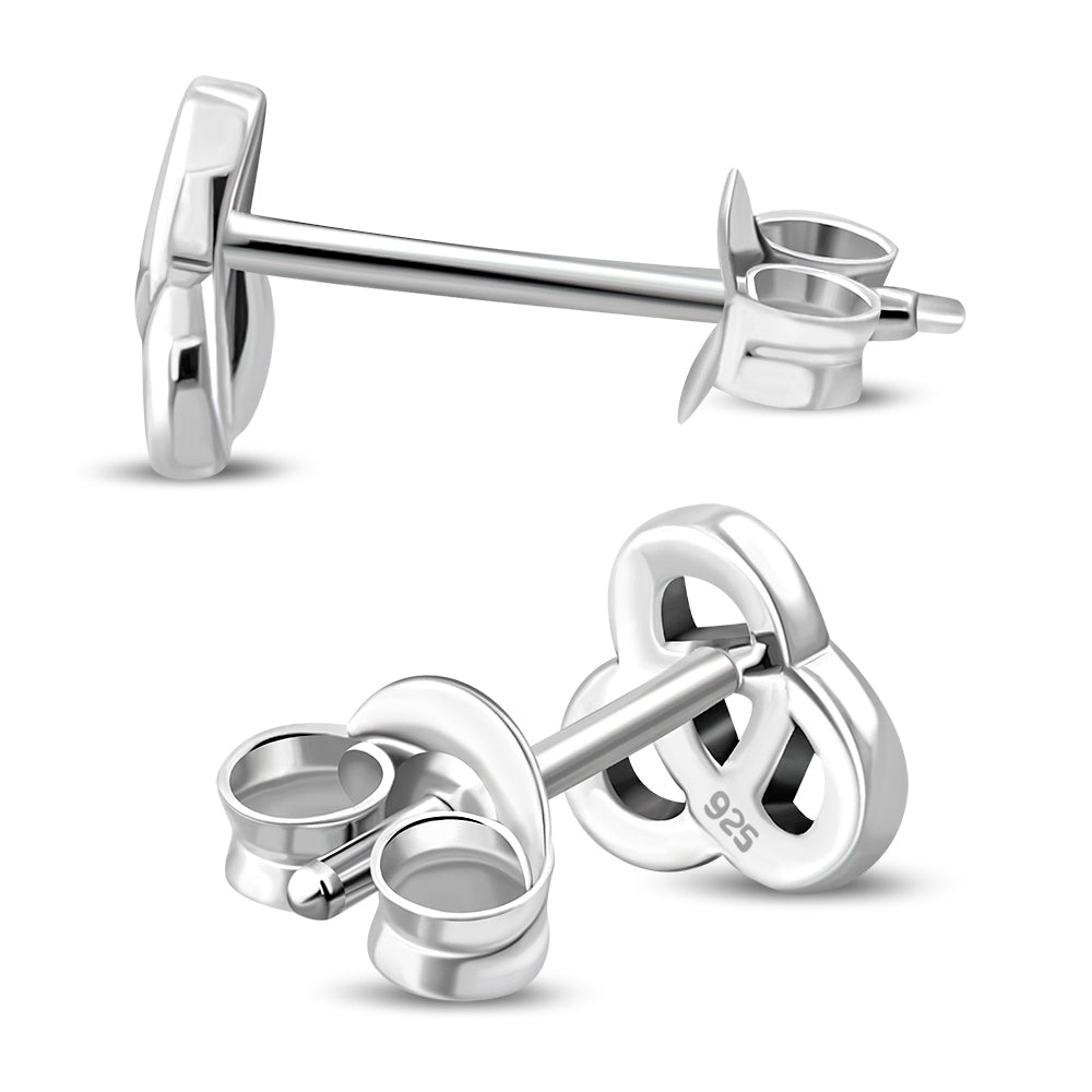 Triquetra Earrings - Dainty Rounded Trinity Studs