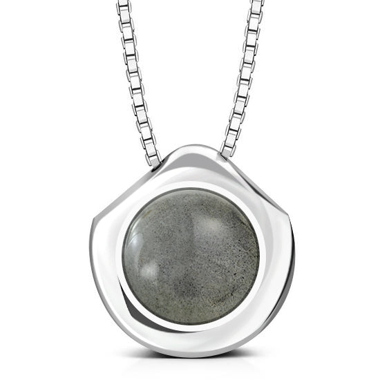 Contemporary Stone Pendant - Labradorite Orb