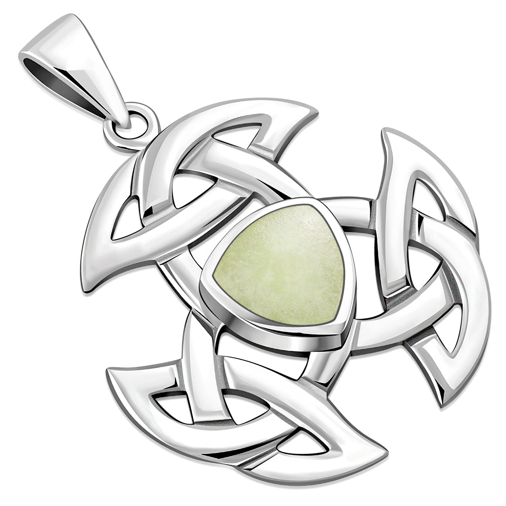 Scottish Marble Pendant - Triple Trinity with Triangular Stone