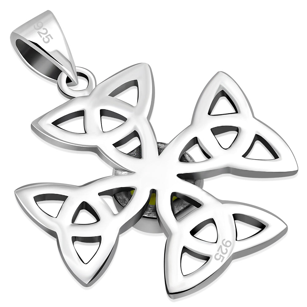 Scottish Marble Pendant - Celtic Wheel Cross (Medium)