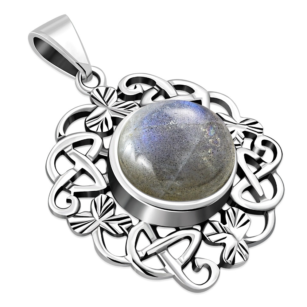 Celtic Stone Pendant - The Knot with Labradorite
