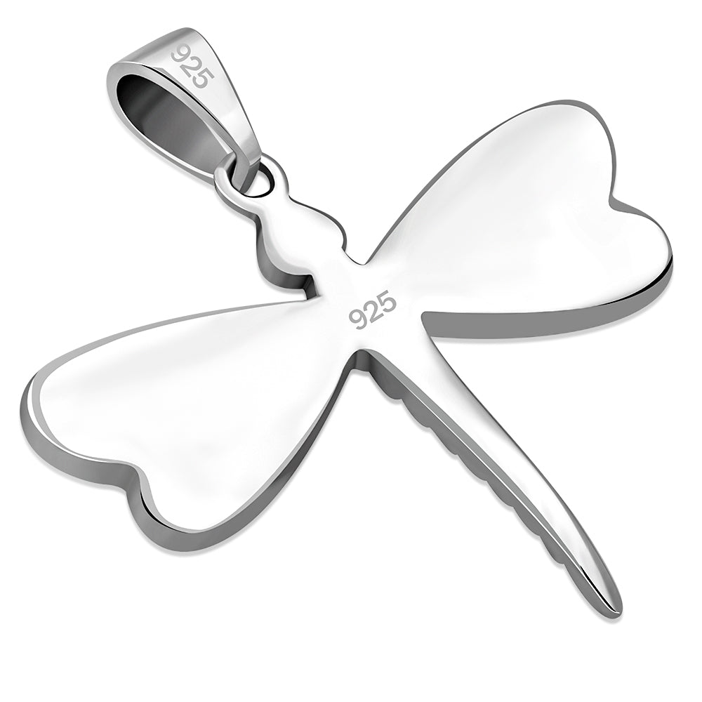 Large Dragonfly Pendant with Scottish Marble