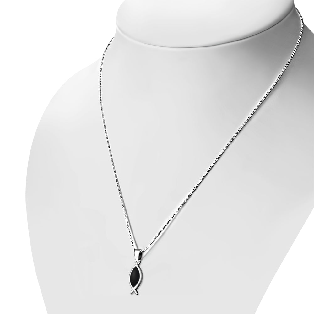 Black Onyx Pendant - Ichthys