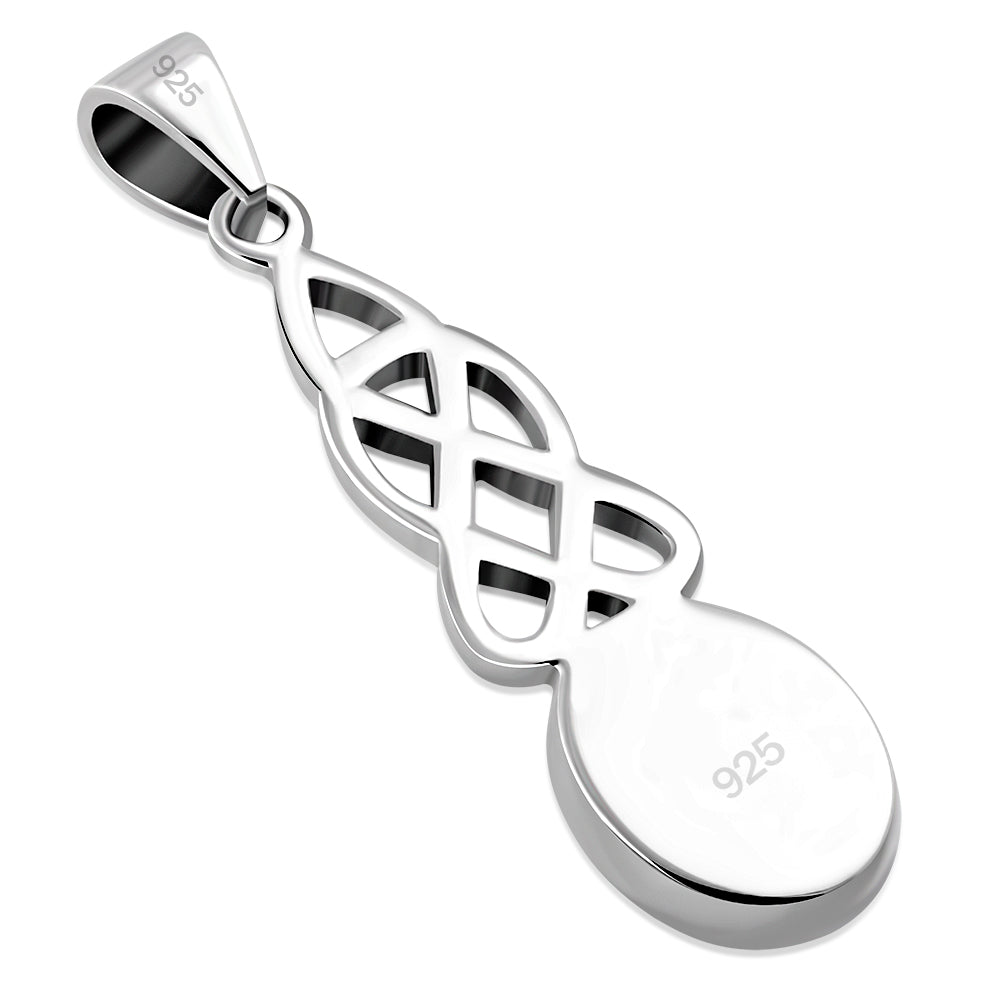 Scottish Marble Pendant - Elongated Celtic Knot