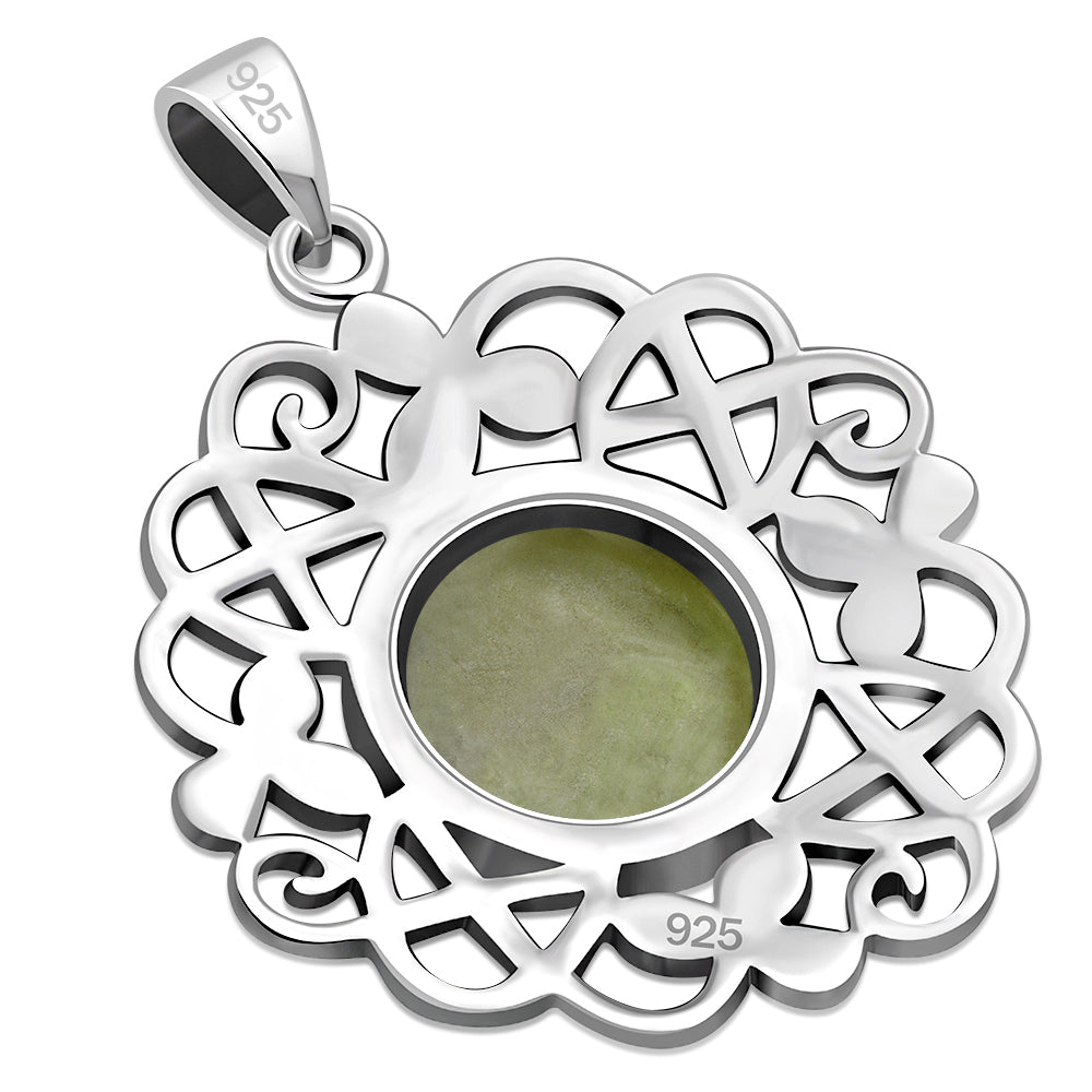 Scottish Marble Pendant - Shamrock and the Knot
