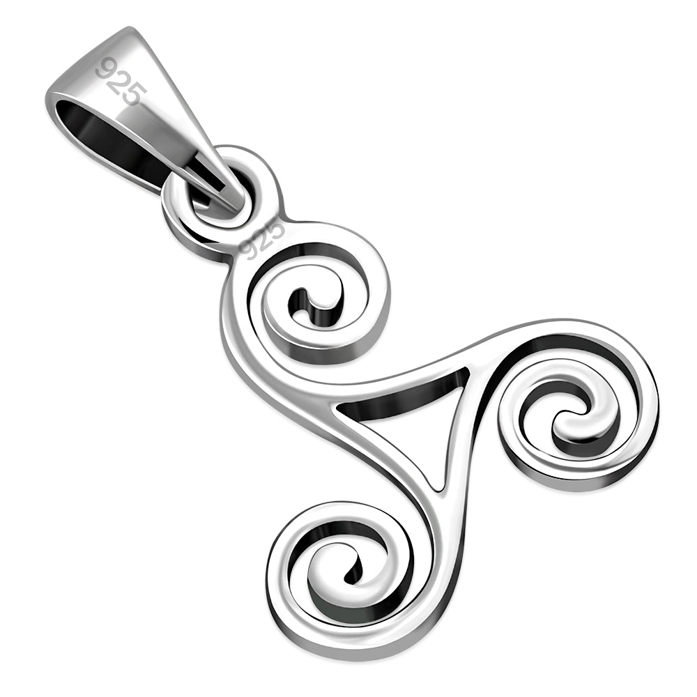 Triskele Pendant - Swirly Arms with Window (Small)