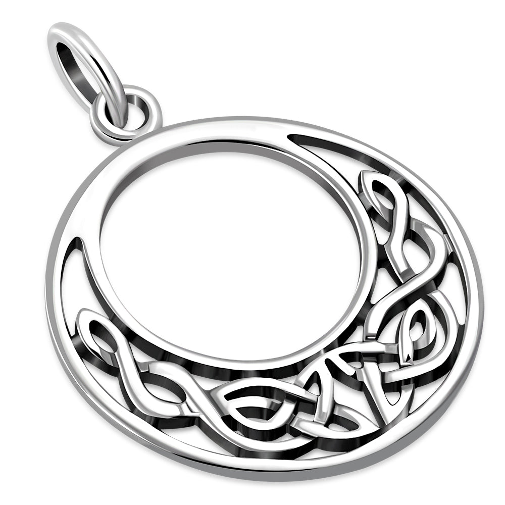 Celtic Knot Pendant - Flat Half Moon Kells Knot