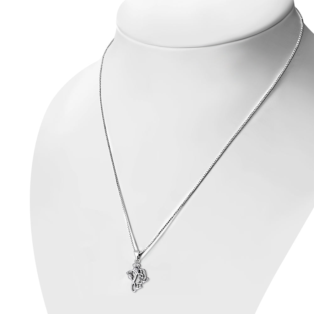 Scottish Thistle Pendants - Twin Buds with Celtic Knot Leaves