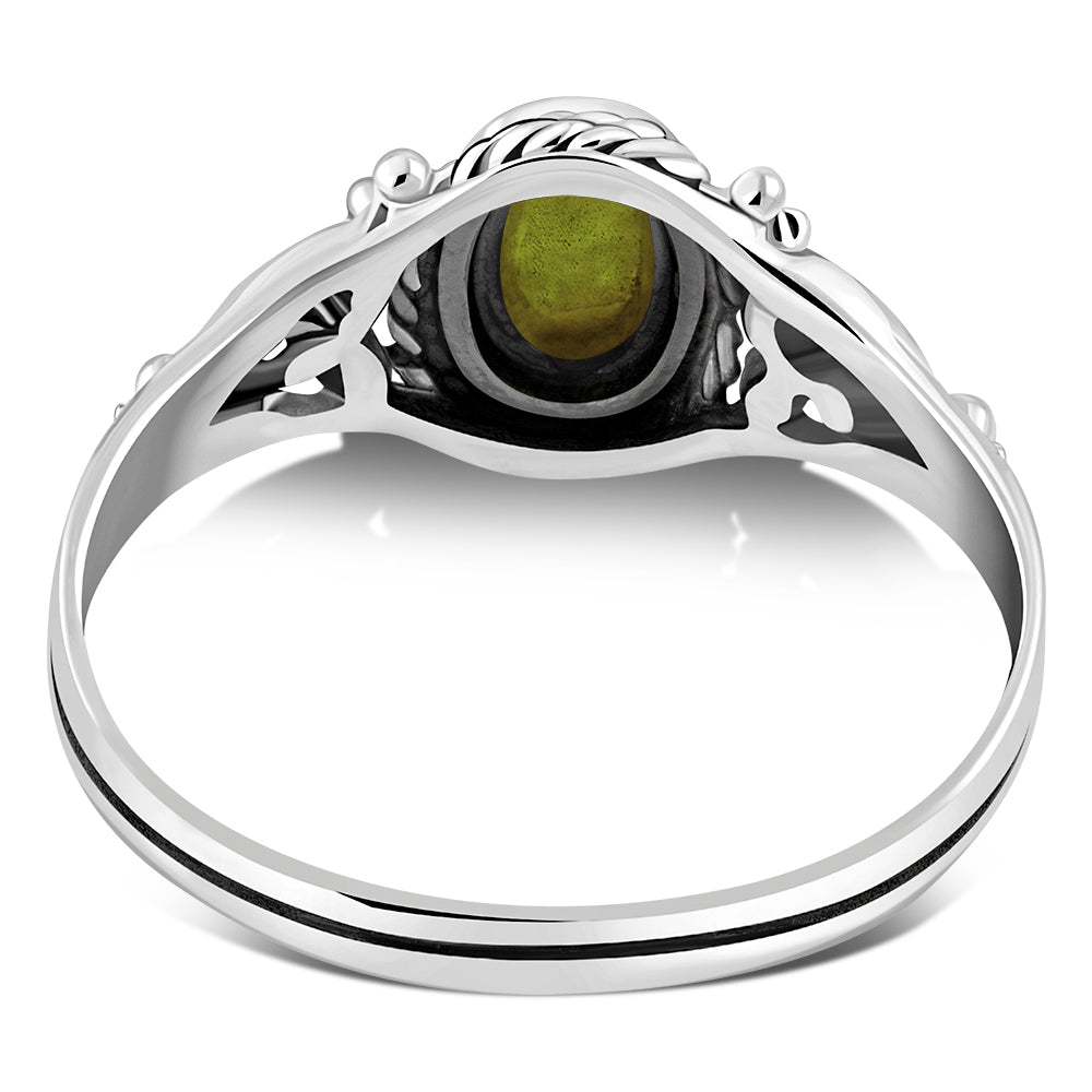 Scottish Marble Ring - Three Petals