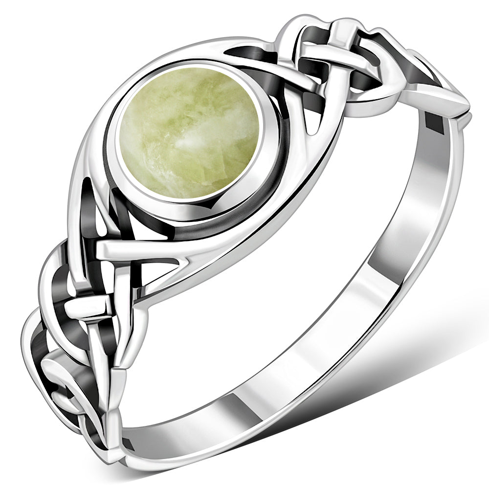 Scottish Marble Ring - Intricate Looped Frame