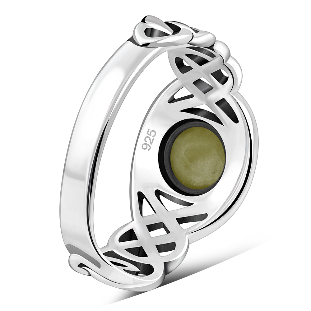 Scottish Marble Ring - Intricate Looped Frame