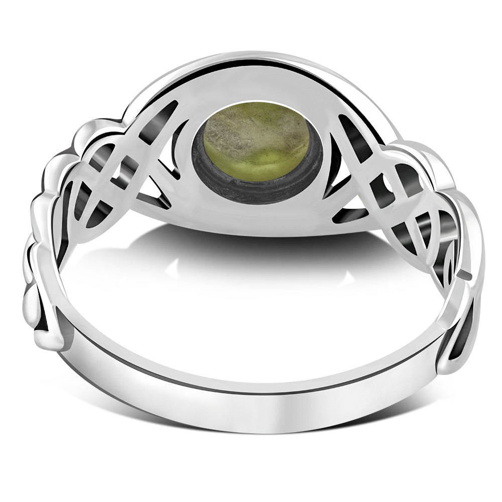 Scottish Marble Ring - Intricate Looped Frame