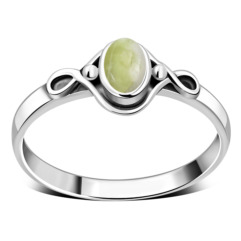 Scottish Marble Ring - Loop and Dot Shoulder