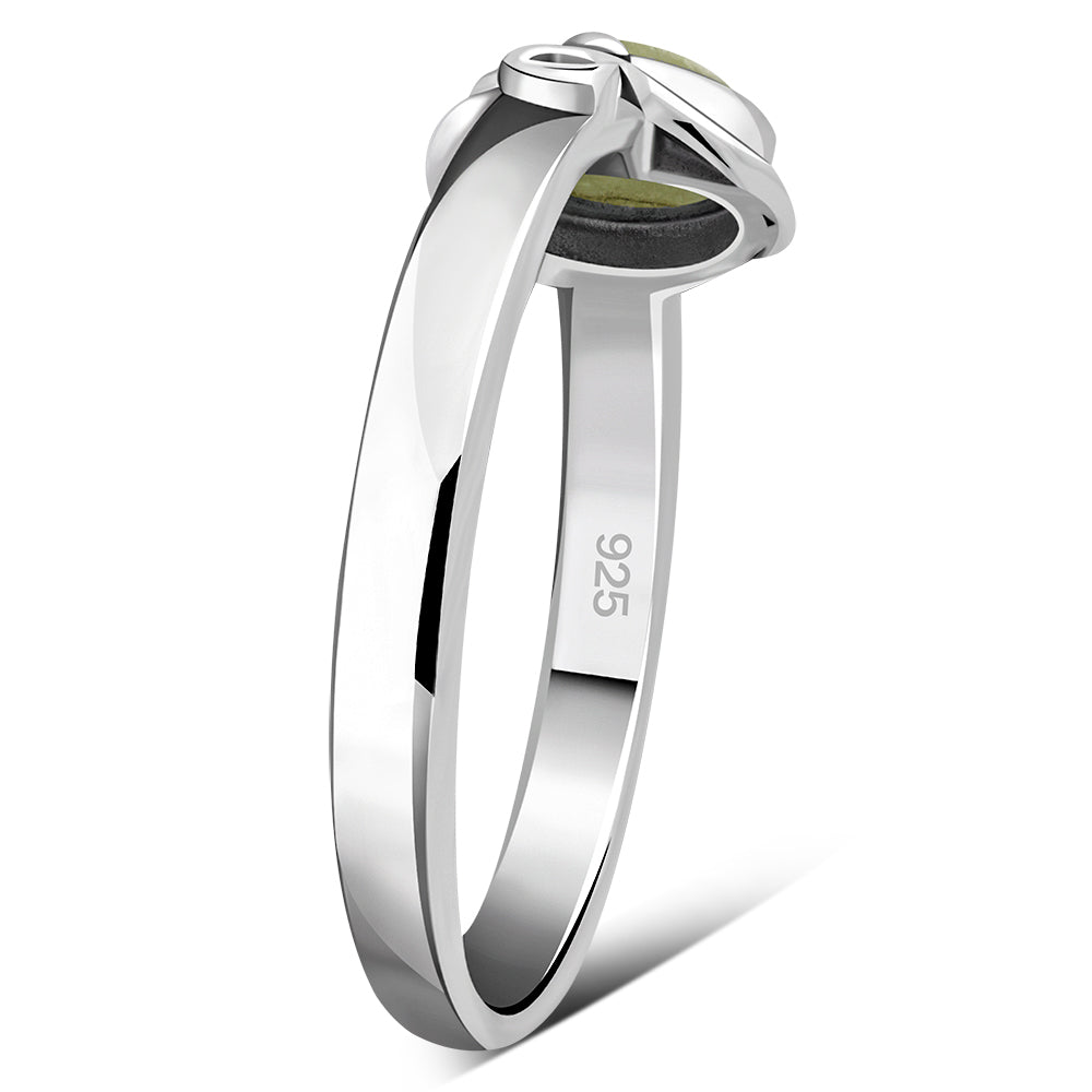 Scottish Marble Ring - Loop and Dot Shoulder