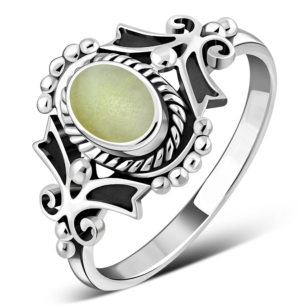 Scottish Marble Ring - Elaborate Frame