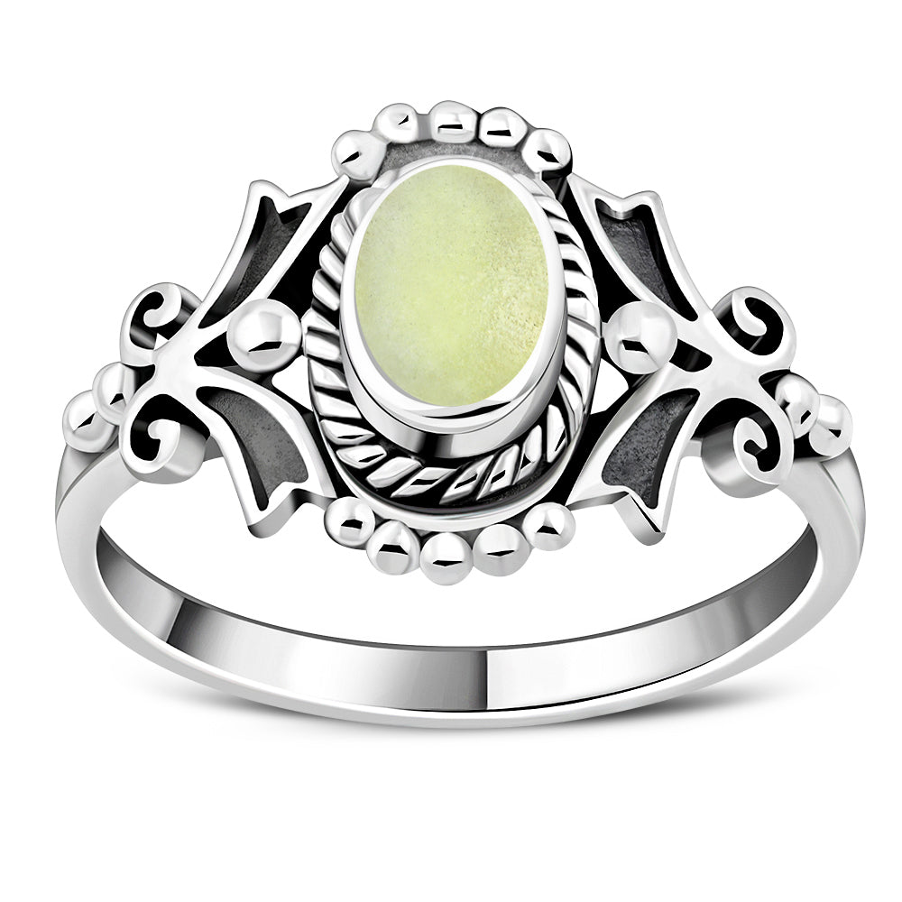 Scottish Marble Ring - Elaborate Frame