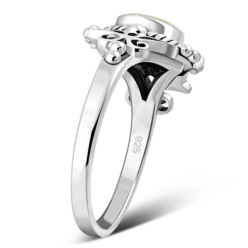 Scottish Marble Ring - Elaborate Frame