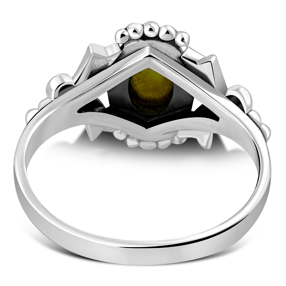Scottish Marble Ring - Elaborate Frame