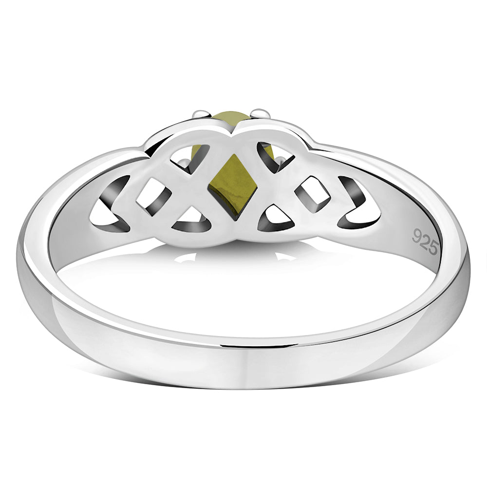 Scottish Marble Ring - Celtic Clasp