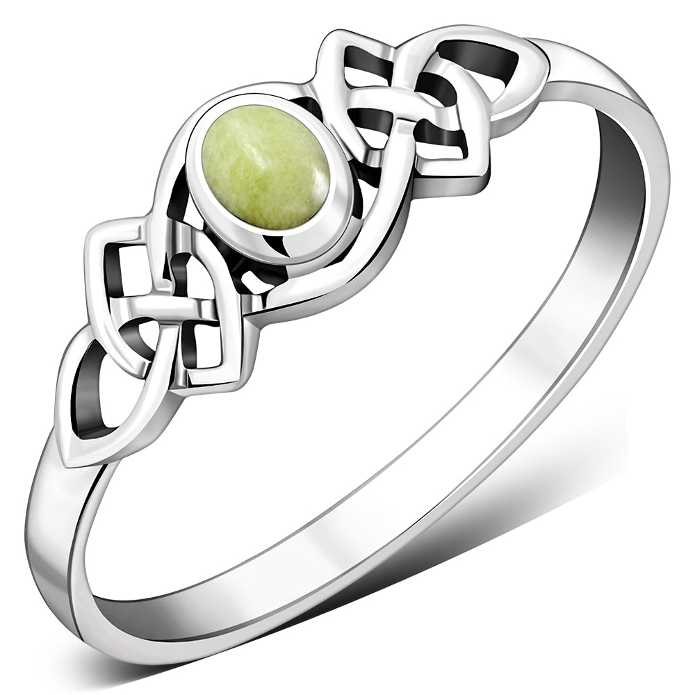 Scottish Marble Ring - Interlocking Celtic Knot