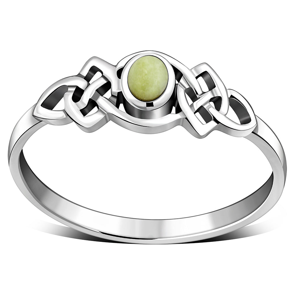 Scottish Marble Ring - Interlocking Celtic Knot