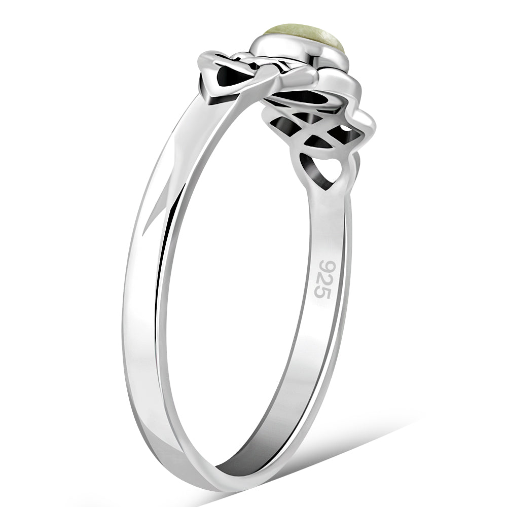 Scottish Marble Ring - Interlocking Celtic Knot