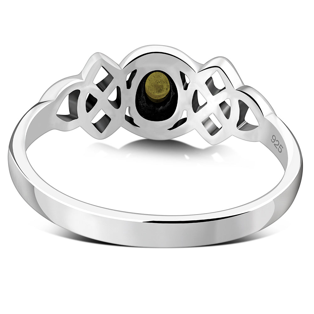 Scottish Marble Ring - Interlocking Celtic Knot