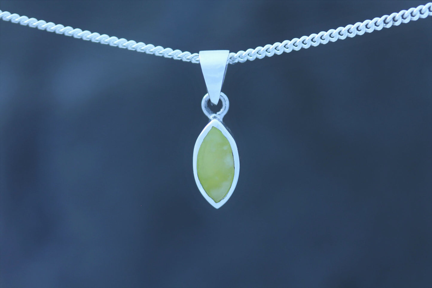 Scottish Marble Pendant - Small Almond Drop