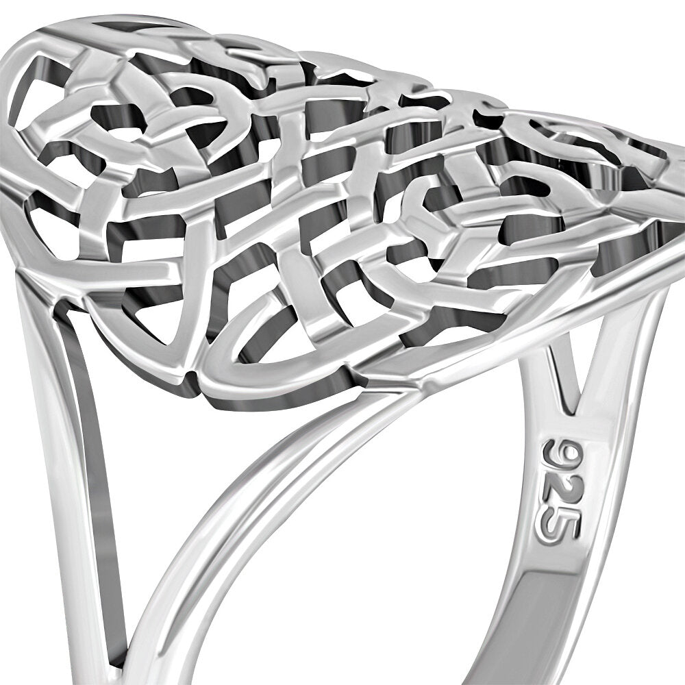 Celtic Knot Ring - Thick Weave in Dara Knot