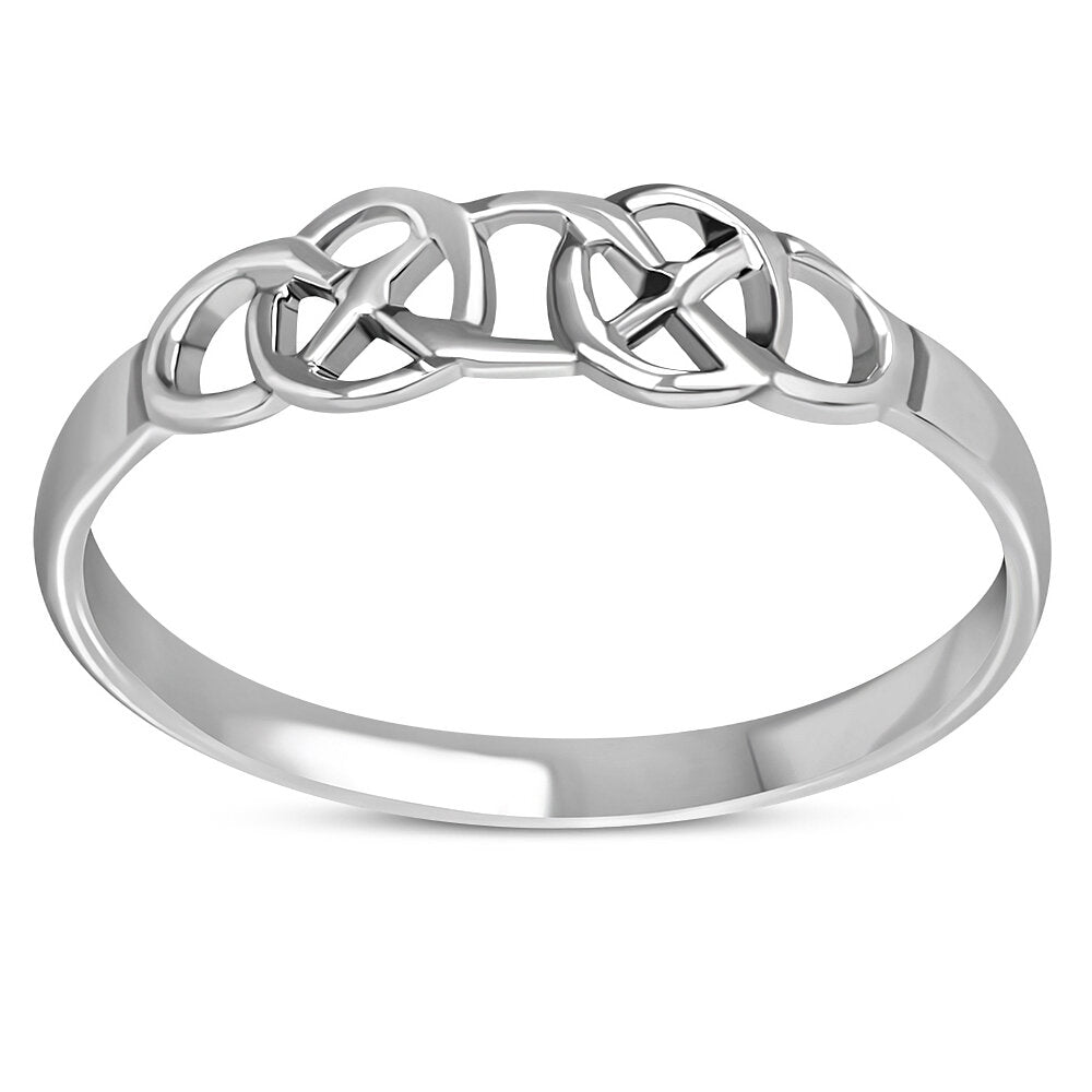 Celtic Knot Ring - Double Loop Open Band