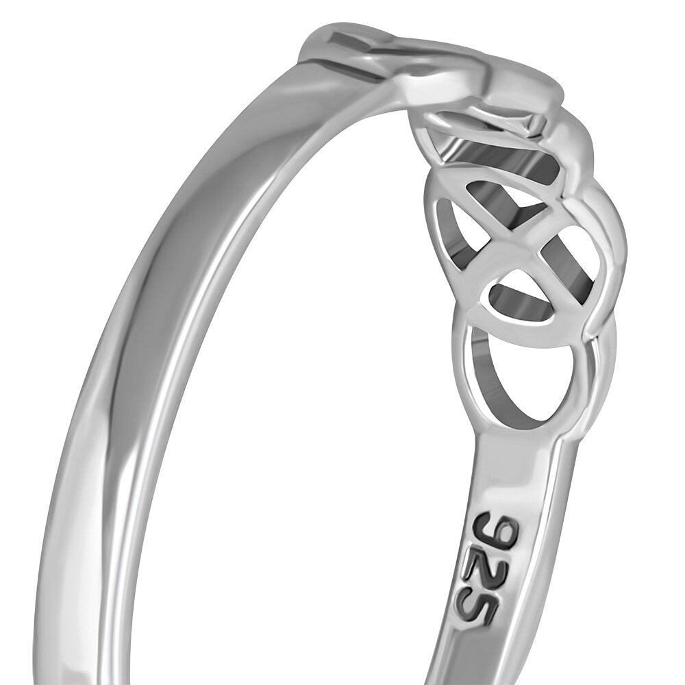Celtic Knot Ring - Double Loop Open Band