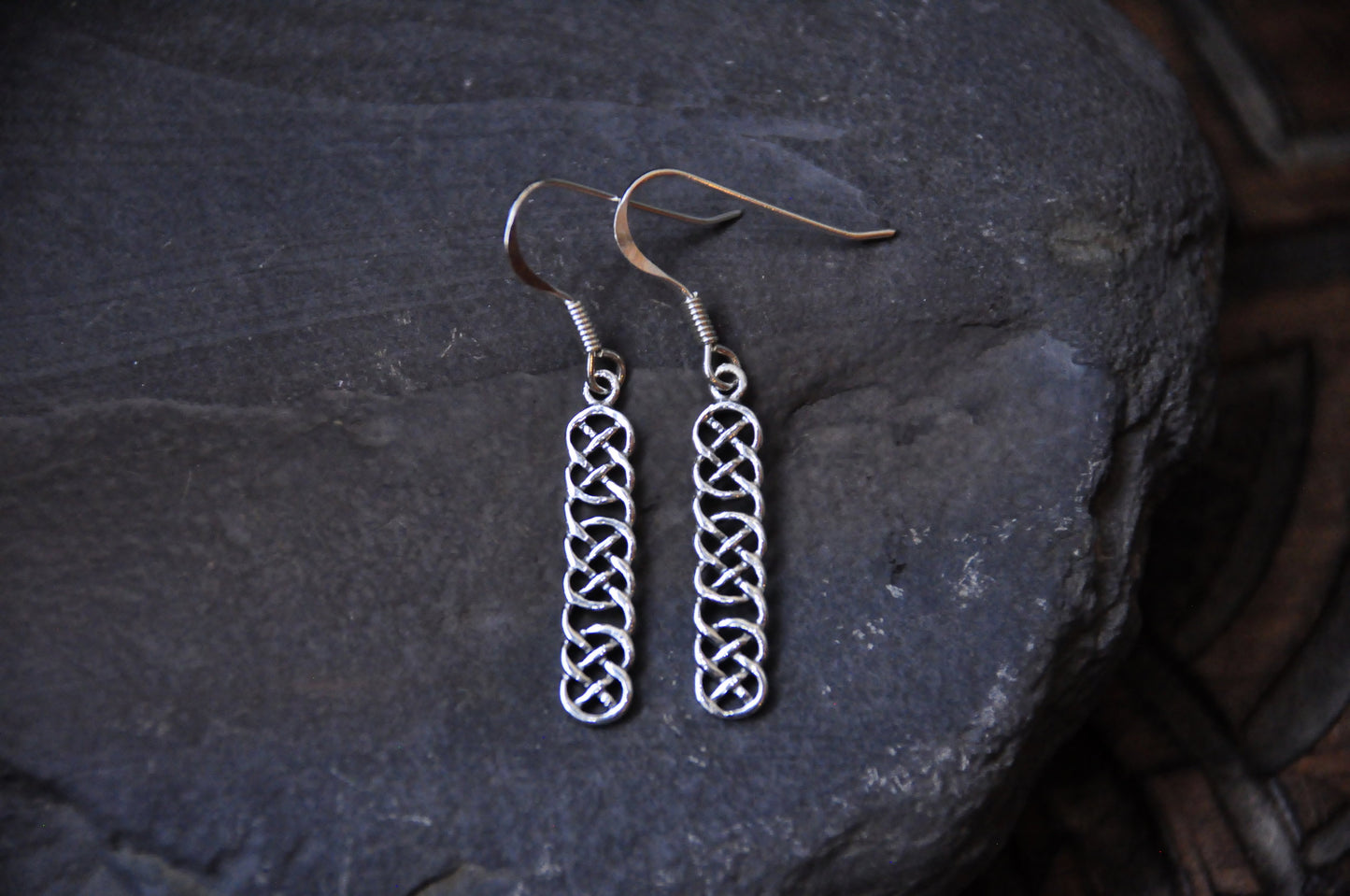 Celtic Knot Earrings - Knotwork Panel