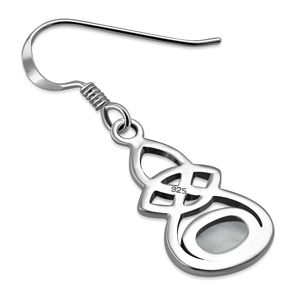 Celtic Knot Earrings - Infinity with Moonstone Drop