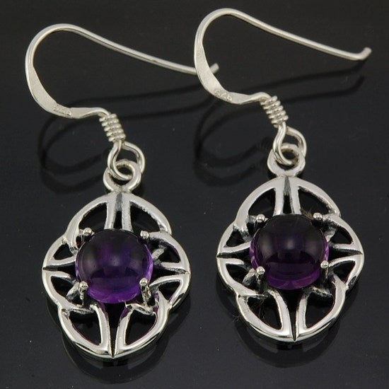 Celtic Knot Earrings - Four Seasons with Amethyst