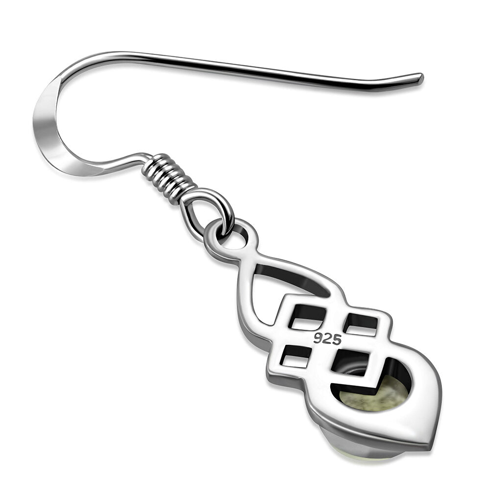 Scottish Marble Earrings - Geometric Celtic Knot