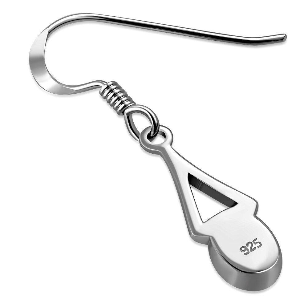 Scottish Marble Earrings-Triangular Clasp