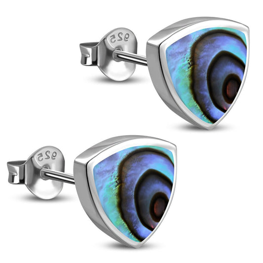 Contemporary Stone Studs - Heater Shield with Abalone Shell