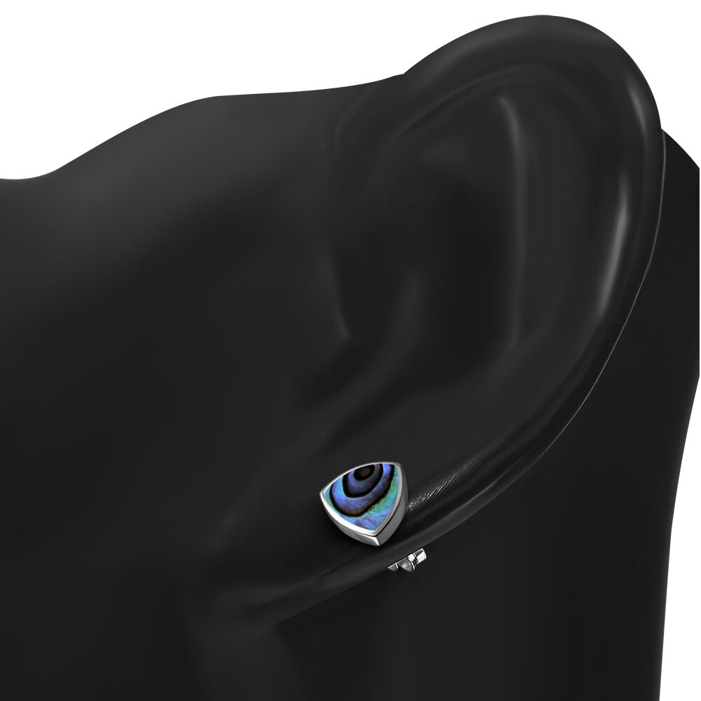 Contemporary Stone Studs - Heater Shield with Abalone Shell