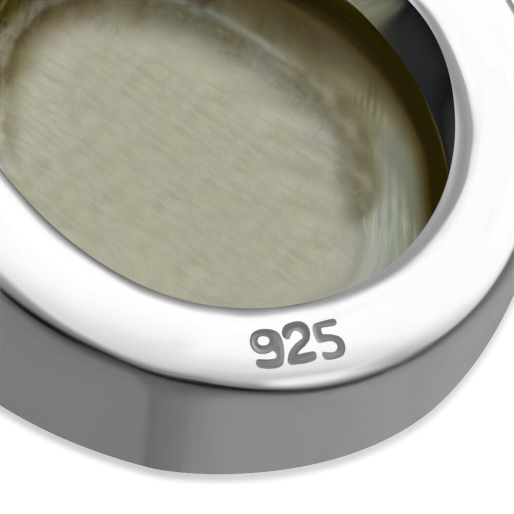 Contemporary Stone Earrings - Circles with Mother of Pearl