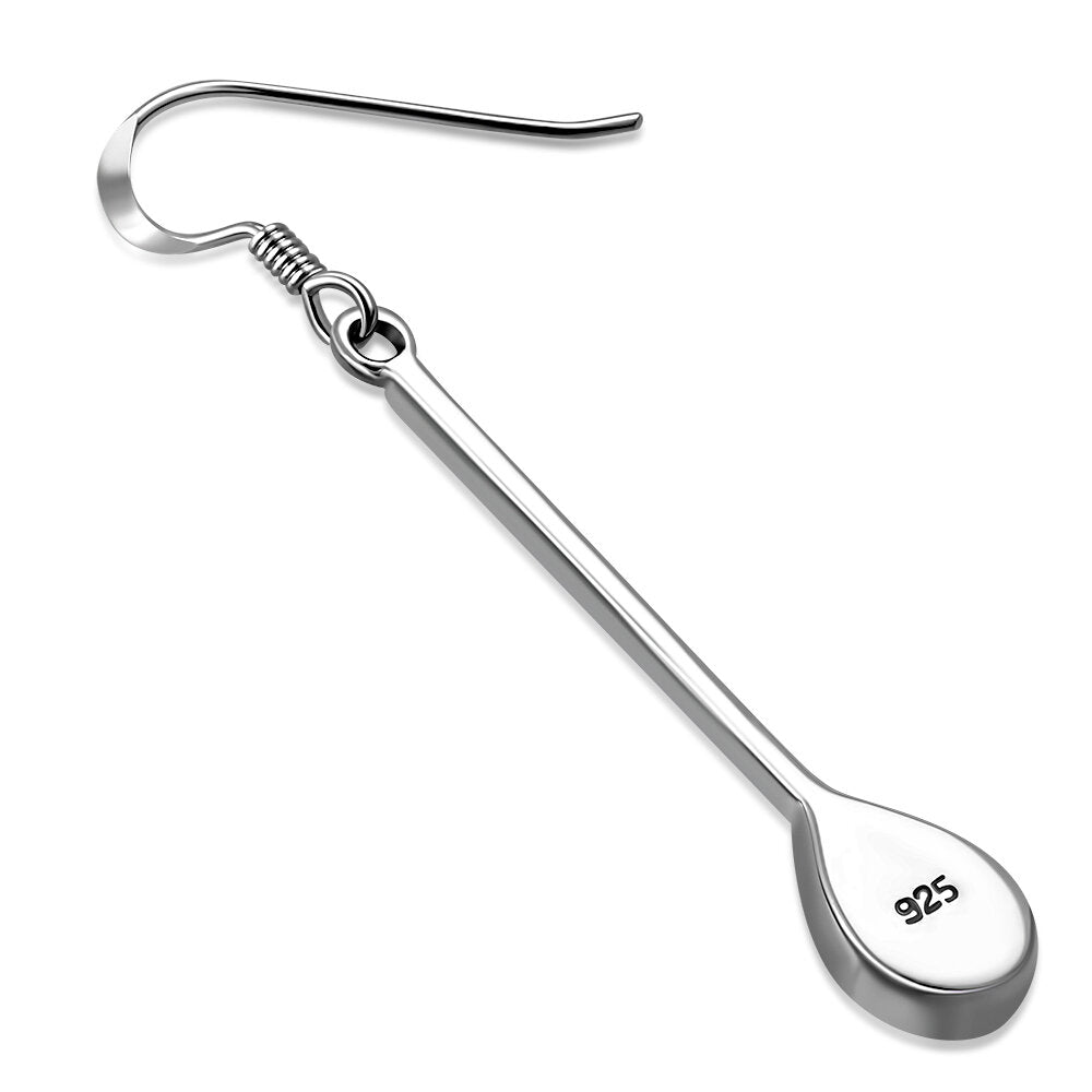 Contemporary Stone Earrings - Pendulum Teardrops with Mother of Pearl