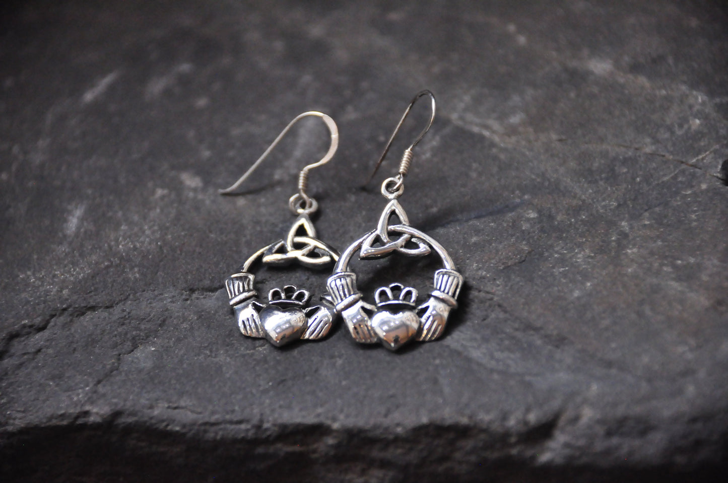 Claddagh Earrings - Triquetra Wreath